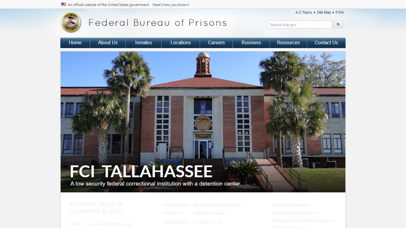 FCI Tallahassee - Federal Bureau of Prisons