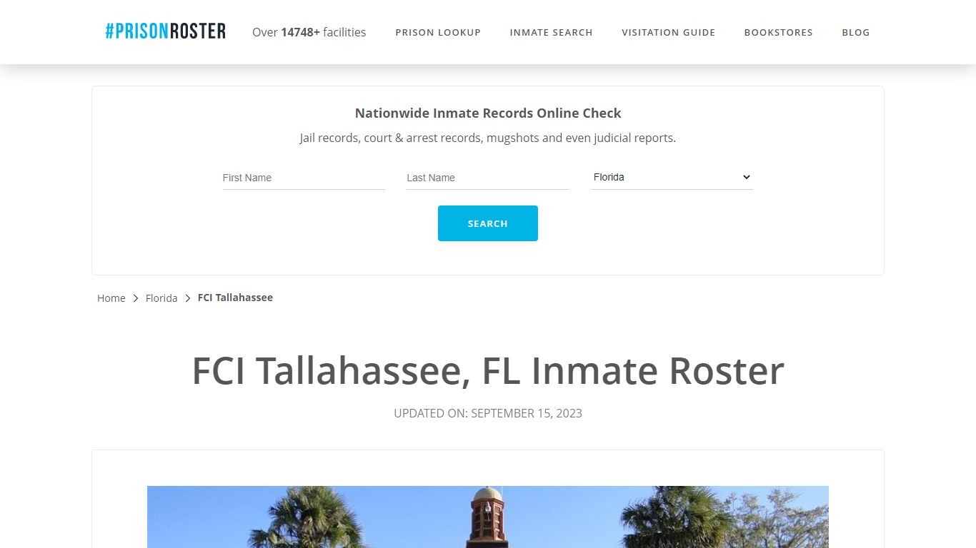 FCI Tallahassee, FL Inmate Roster - Prisonroster